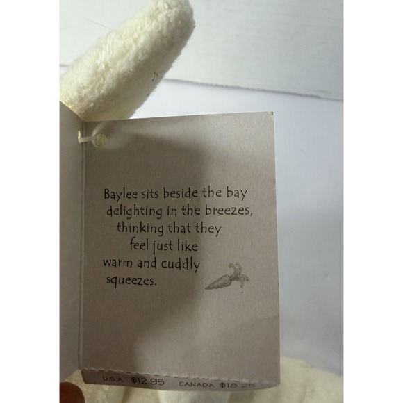 Hallmark Bunnies By The Bay Baylee Plush 2002 Cream Bunny Hat Tag Vintage HTF - Picture 5 of 8